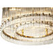 Kore LED Brass / Clear Chandelier Ceiling Light, Small
